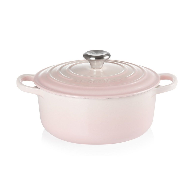 Le Creuset Signature Shell Pink Cast Iron 24cm Round Casserole