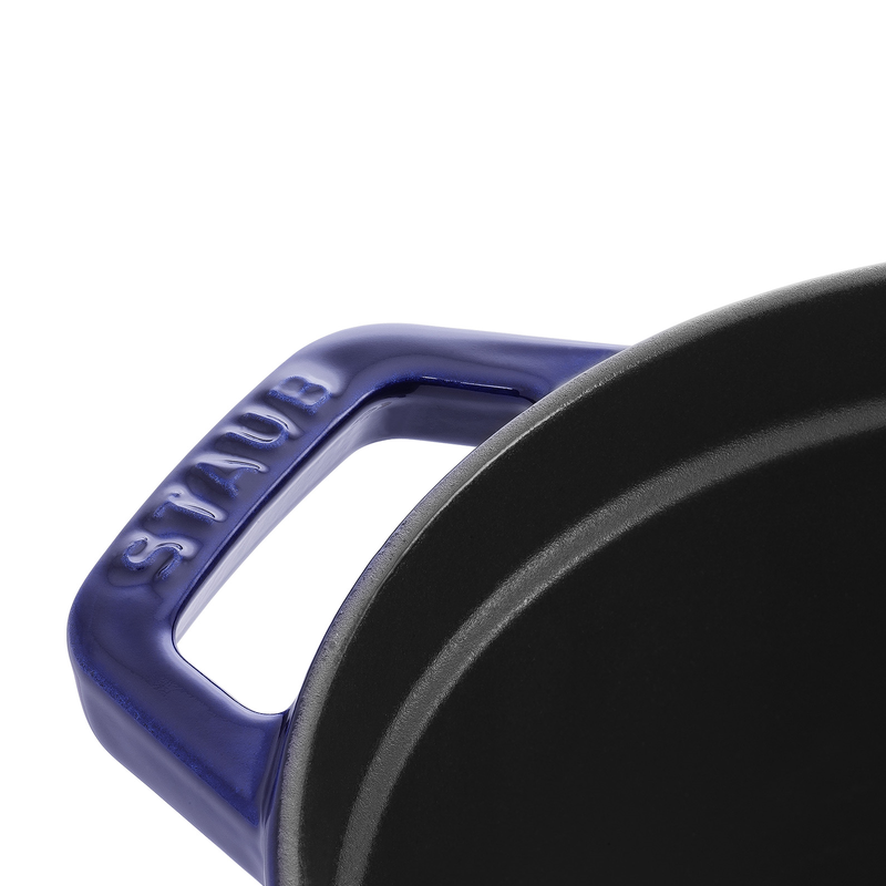 Staub Cast Iron 29cm Oval Cocotte Dark Blue
