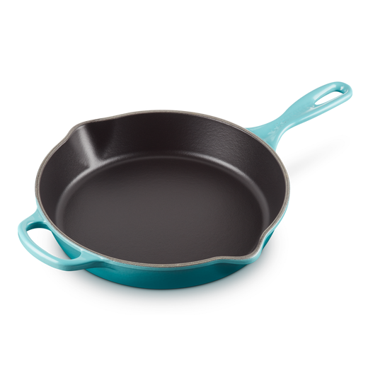 Le Creuset Signature Teal Cast Iron 26cm Round Deep Skillet