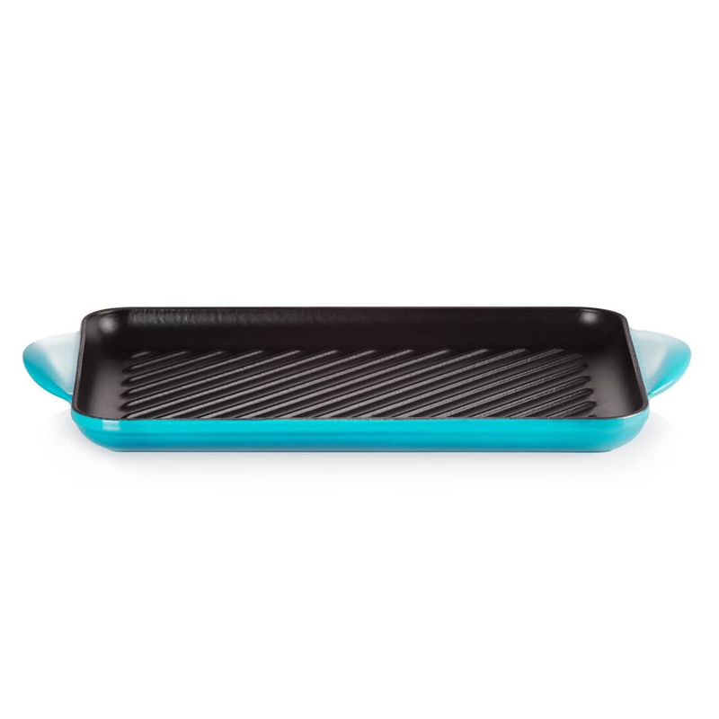 Le Creuset Teal Cast Iron 32cm Rectangular Grill