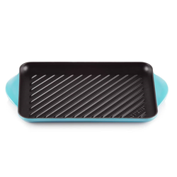 Le Creuset Teal Cast Iron 32cm Rectangular Grill