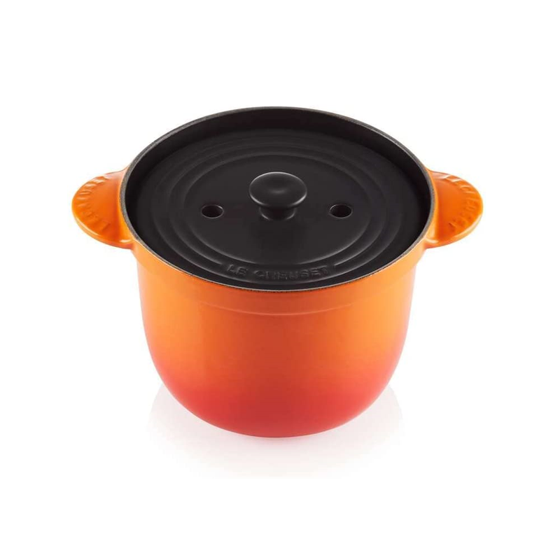 Le Creuset Volcanic Cast Iron Cocotte Every 18cm Rice Pot With Inner Lid