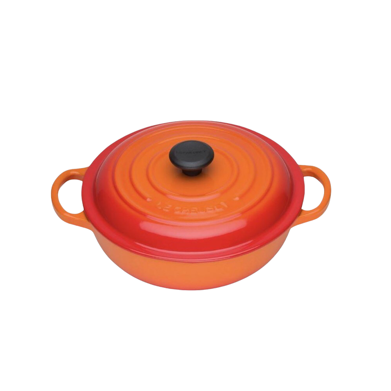Le Creuset Signature Volcanic Cast Iron 22cm Stew Pot With Black Knob