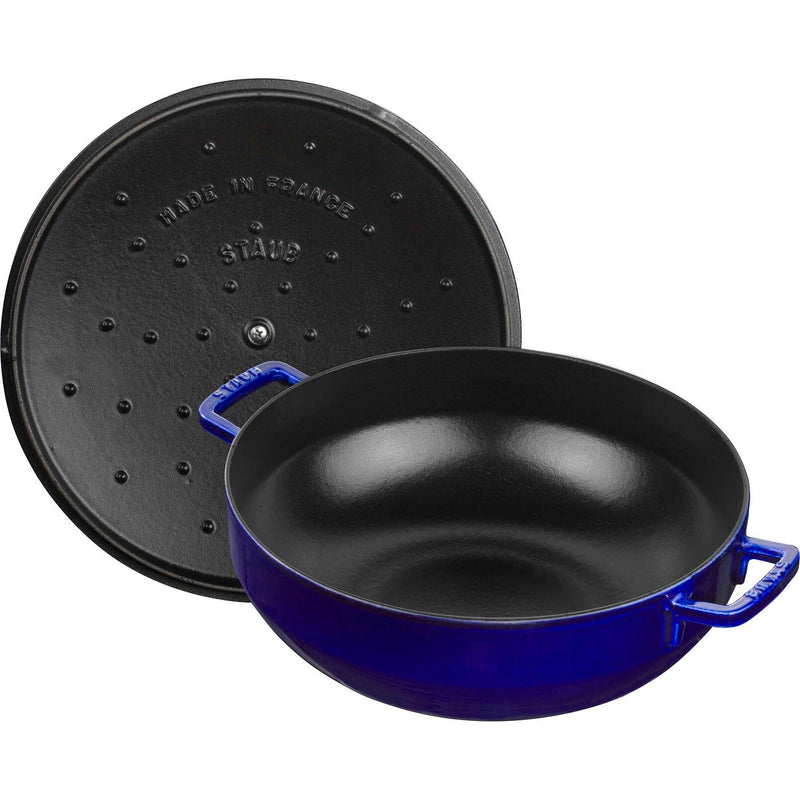 Staub Cast Iron 28cm Bouillabaisse Dark Blue with Fish Lid Knob