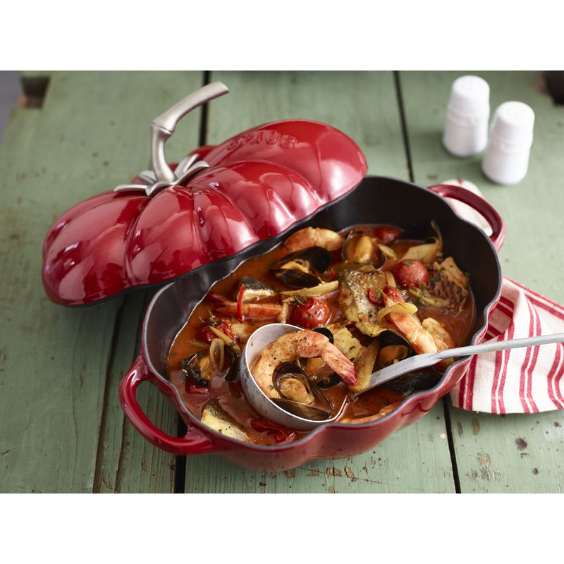Staub Cast Iron 25cm Tomato Cocotte Cherry Red