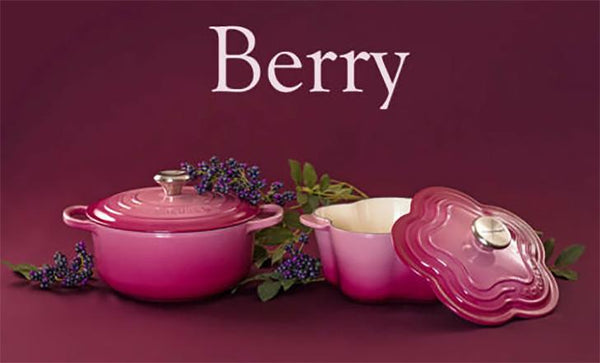Le Creuset Berry Cast Iron 20cm Flower Casserole Limited Edition-Queenspree