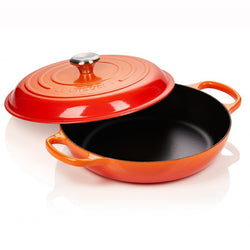 Le Creuset Signature Volcanic Cast Iron 30cm Shallow Casserole (Black Interior)