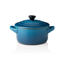 Le Creuset Marseille Blue Stoneware Petite Round Casserole-Queenspree