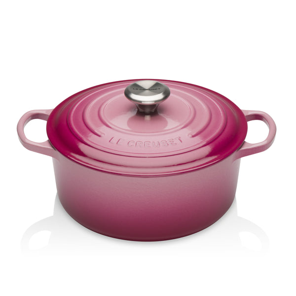Le Creuset Signature Berry Cast Iron 24cm Round Casserole Limited Edition-Queenspree
