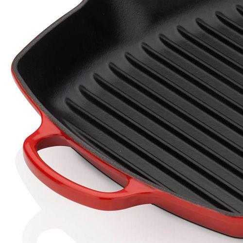 Le Creuset Signature Cerise Cast Iron 26cm Square Grillit-Queenspree