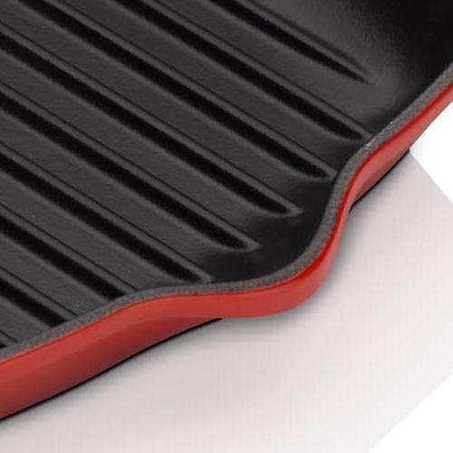 Le Creuset Signature Cerise Cast Iron 26cm Square Grillit-Queenspree