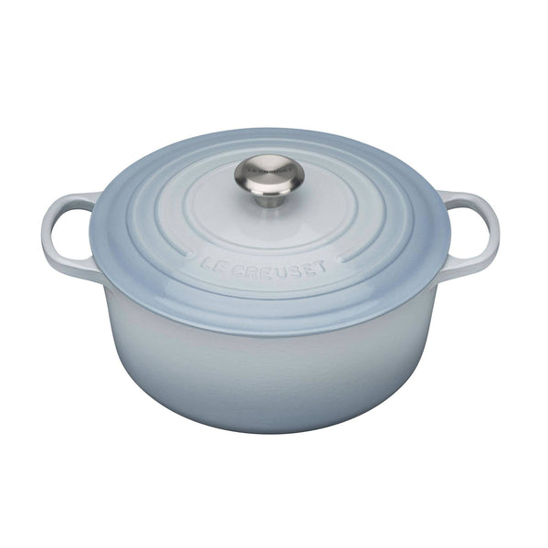 Le Creuset Signature Coastal Blue Cast Iron 22cm Round Casserole-Queenspree