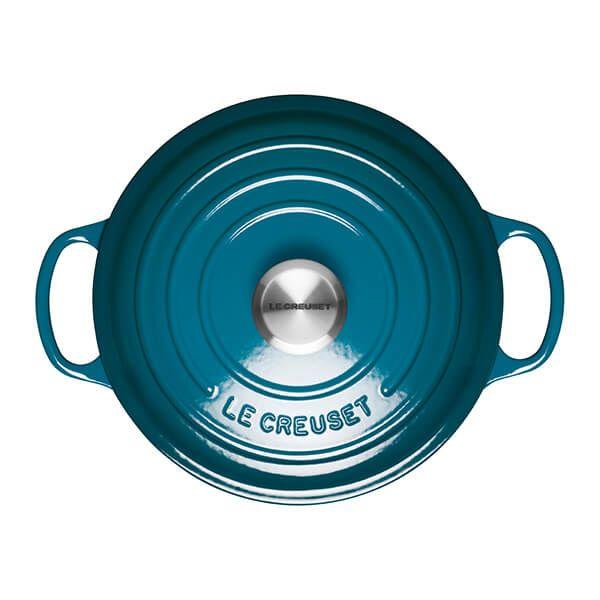 Le Creuset Signature Deep Teal Cast Iron 28cm Round Casserole-Queenspree