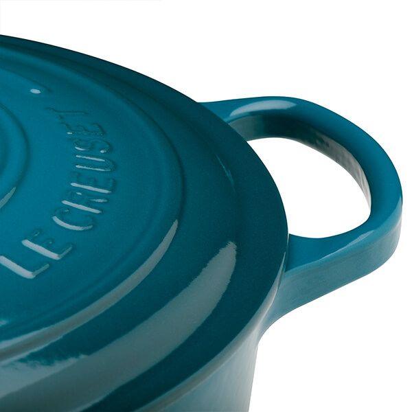 Le Creuset Signature Deep Teal Cast Iron 28cm Round Casserole-Queenspree