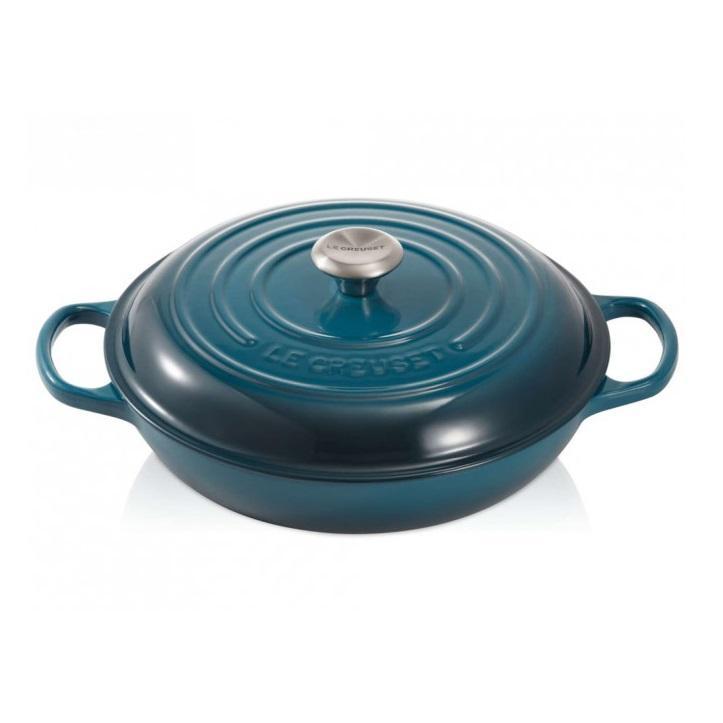 Le Creuset Signature Deep Teal Cast Iron 26cm Shallow Casserole