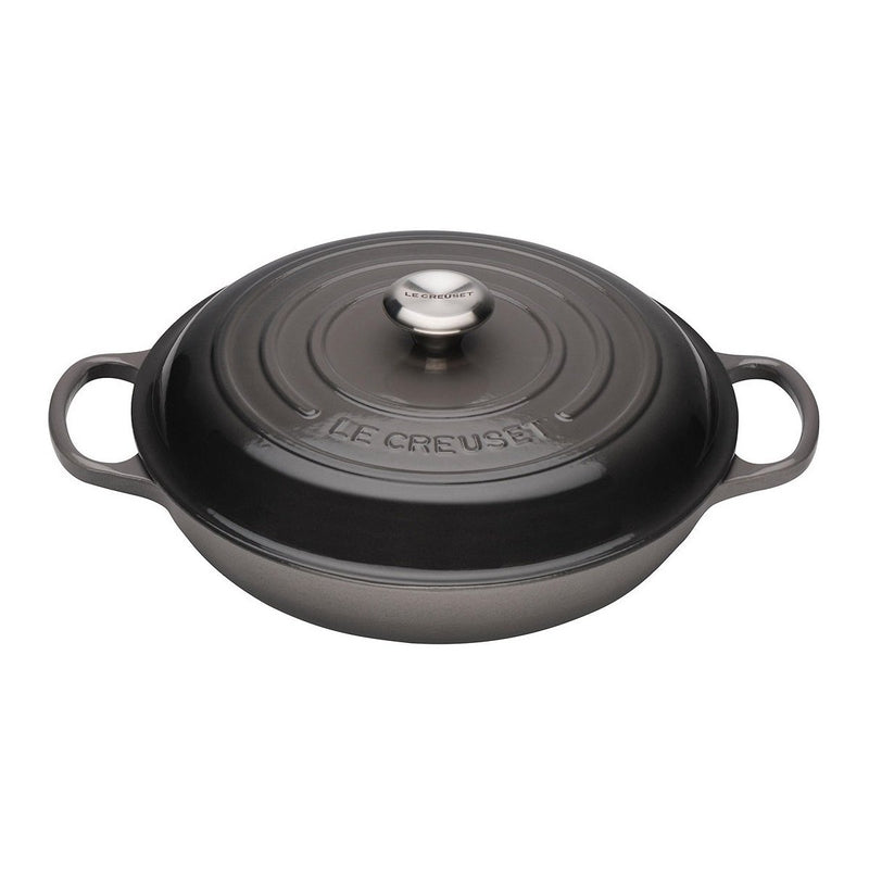 Le Creuset Signature Flint Cast Iron 26cm Shallow Casserole-Queenspree