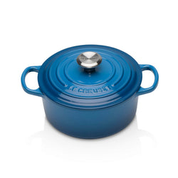 Le Creuset Signature Marseille Blue Cast Iron 18cm Round Casserole-Queenspree