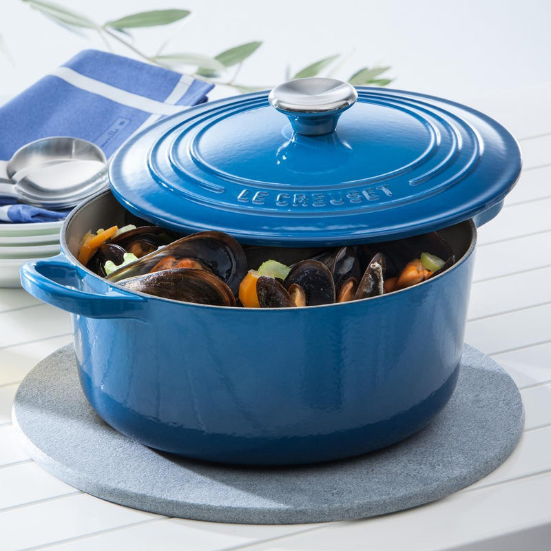 Le Creuset Signature Marseille Blue Cast Iron 20cm Round Casserole-Queenspree