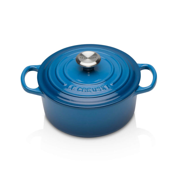 Le Creuset Signature Marseille Blue Cast Iron 22cm Round Casserole-Queenspree