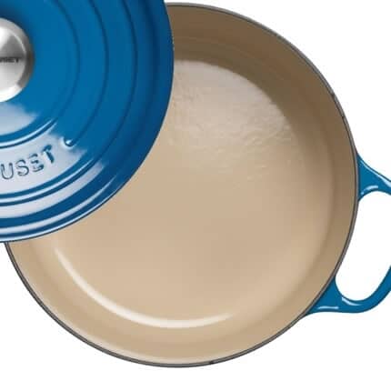 Le Creuset Signature Marseille Blue Cast Iron 24cm Round Casserole-Queenspree