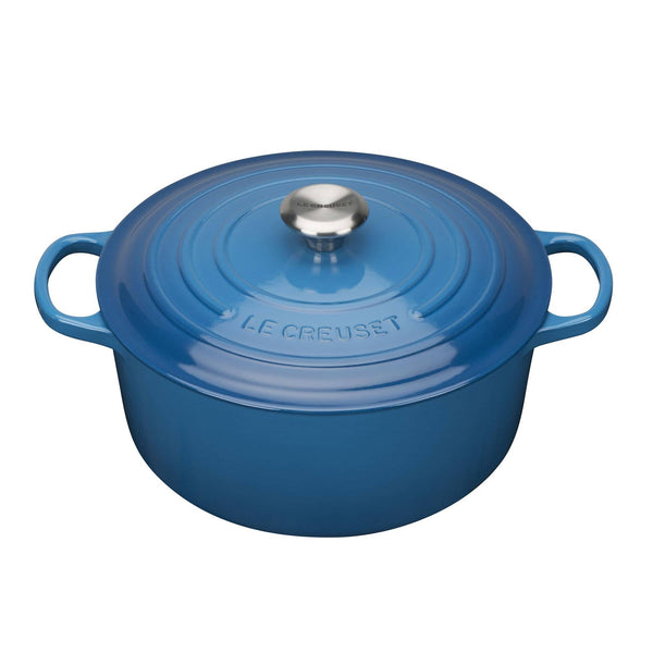 Le Creuset Signature Marseille Blue Cast Iron 24cm Round Casserole-Queenspree