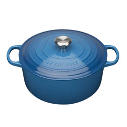 Le Creuset Signature Marseille Blue Cast Iron 26cm Round Casserole-Queenspree