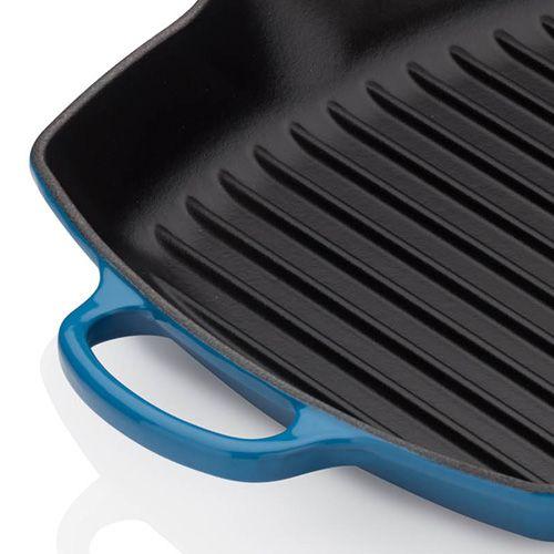Le Creuset Signature Marseille Blue Cast Iron 26cm Square Grillit-Queenspree