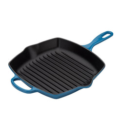 Le Creuset Signature Marseille Blue Cast Iron 26cm Square Grillit-Queenspree