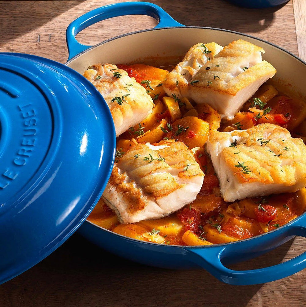 Le Creuset Signature Marseille Blue Cast Iron 30cm Shallow