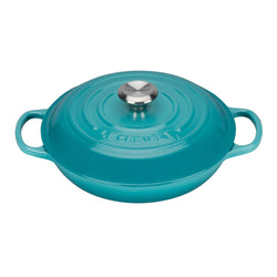 Le Creuset Signature Teal Cast Iron 26cm Shallow Casserole-Queenspree