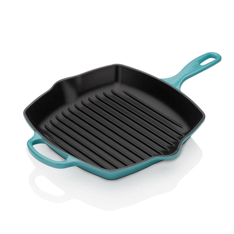 Le Creuset Signature Teal Cast Iron 26cm Square Grillit-Queenspree