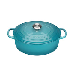 Le Creuset Signature Teal Cast Iron 29cm Oval Casserole-Queenspree