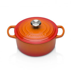 Le Creuset Signature Volcanic Cast Iron 20cm Round Casserole-Queenspree