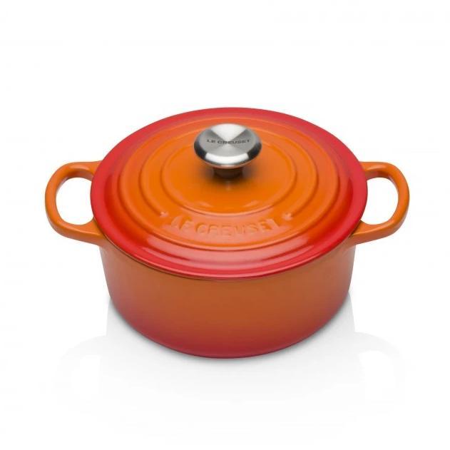 Le Creuset Signature Volcanic Cast Iron 20cm Round Casserole-Queenspree