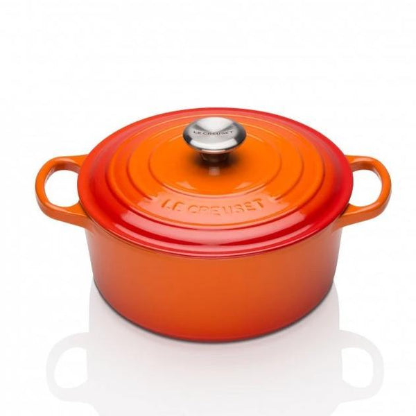 Le Creuset Signature Volcanic Cast Iron 22cm Round Casserole-Queenspree