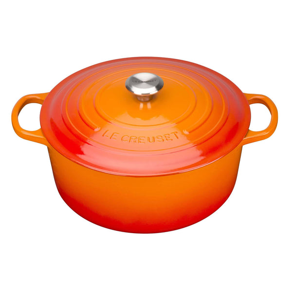 Le Creuset Signature Volcanic Cast Iron 26cm Round Casserole-Queenspree