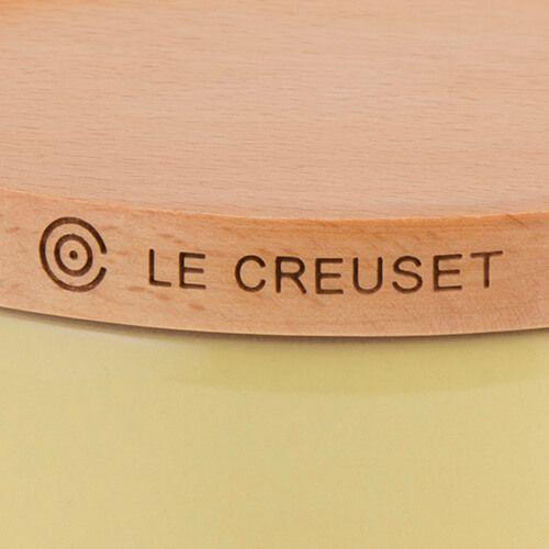 Le Creuset Soleil Stoneware Medium Storage Jar with Wooden Lid-Queenspree