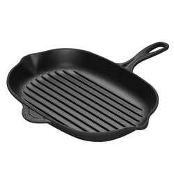 Le Creuset Satin Black Cast Iron 32cm Oval Grillit