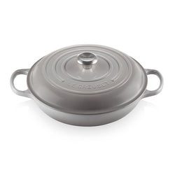 Le Creuset Signature Mist Grey Cast Iron 30cm Shallow Casserole