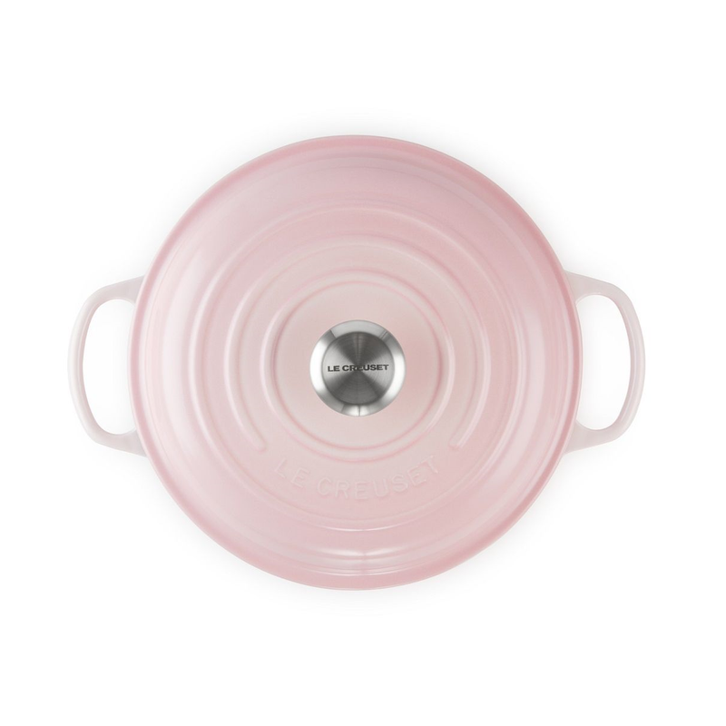 Le Creuset Signature Shell Pink Cast Iron 26cm Shallow Casserole